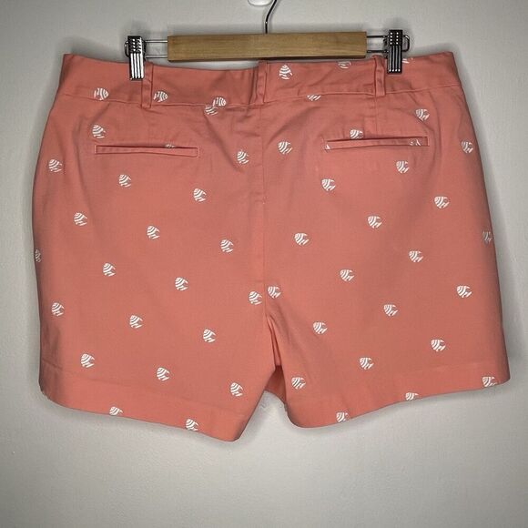 Talbots Women Cotton Spandex Shorts ResortWear VacationBeach Embroidered Fish 14 - Picture 3 of 11